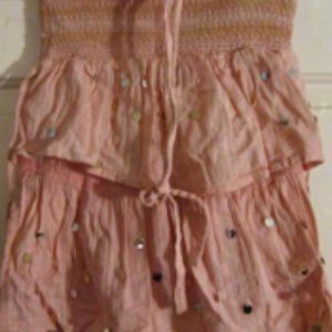 Girls' Clothing Justice Ruffle shirt or a Dress Size 12 Pink 100% COTTON Sparkle